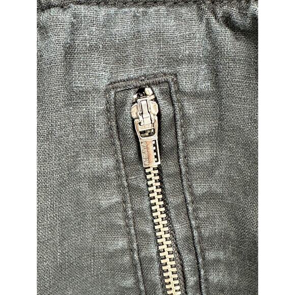 Athleta Pants Womens 8P Black Cabo Linen Wide Leg Pull On Casual Vacation Staple - Picture 2 of 9